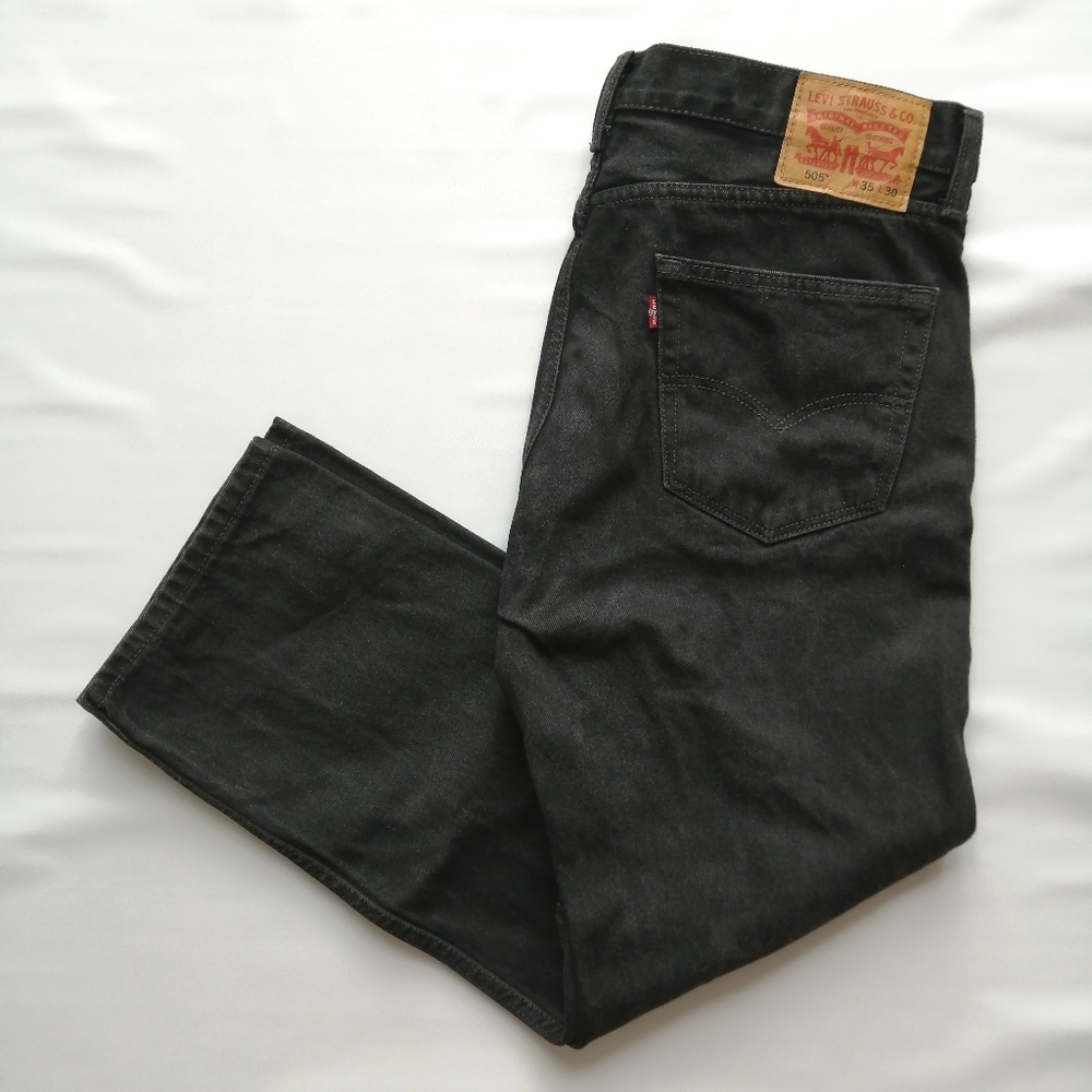 Levi's 505 Black Jeans 35x30